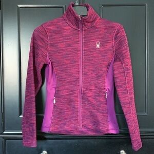 SPYDER Endure Full Zip Mid-Weight Core Sweater - Magenta Multi